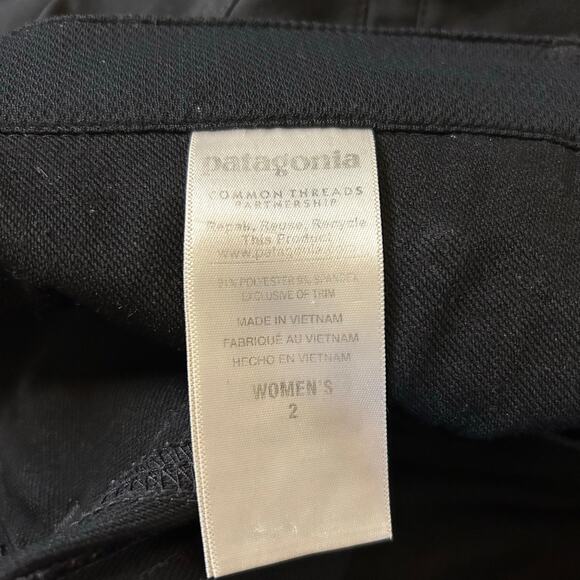 Patagonia Midrise Pants Size 2 Sidesend Stretch Black Zip Pockets Cargo 29x31 - Picture 3 of 6